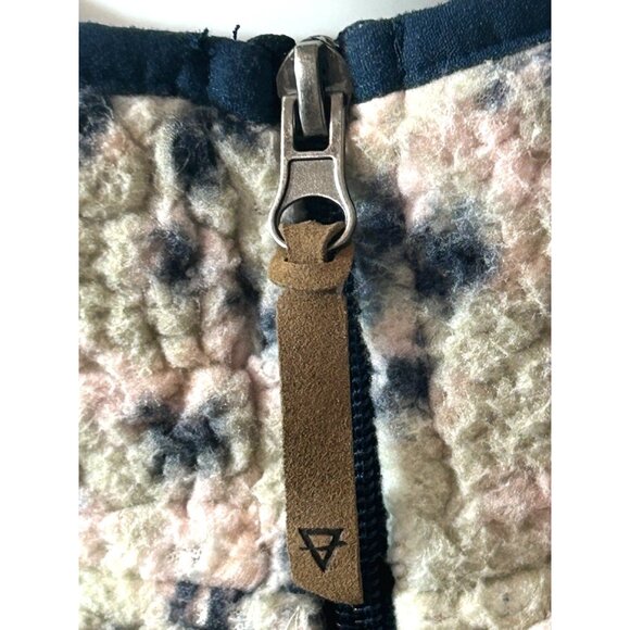 LIV Sherpa Fleece Pullover Jacket Women M Pink Green Navy 1/4 Zip Speckled  Logo - Picture 13 of 16